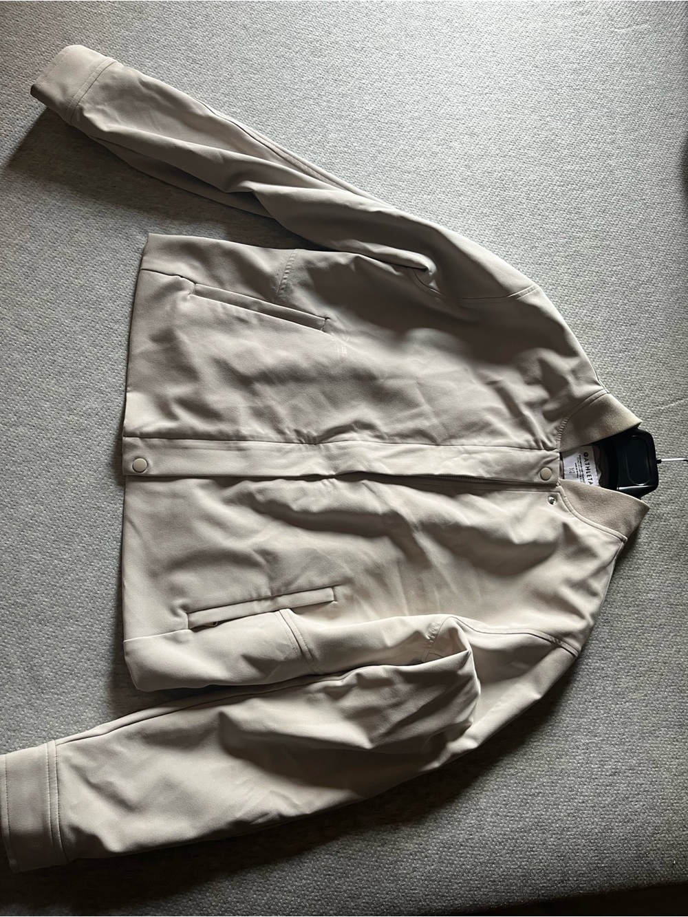 Athleta Beige Bomber Jacket